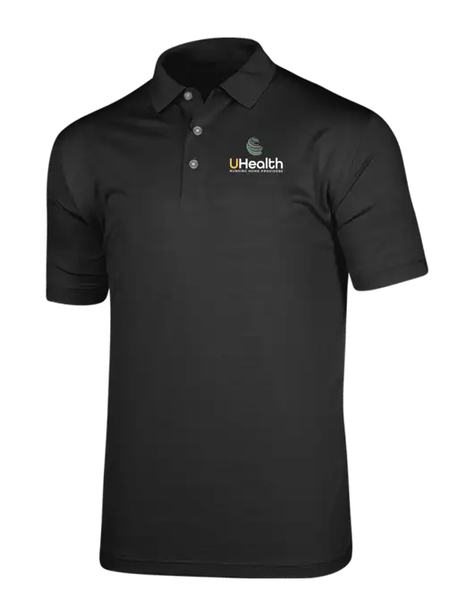 Callaway Vibrant Black Ventilated Polo w/Uhealth Logo