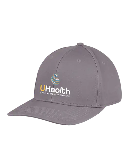 Premium Modern Structured Twill Charcoal Snapback Cap w/Uhealth Logo