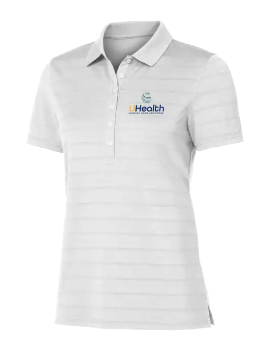 Callaway Womens Bright White Ventilated Polo w/Uhealth Logo