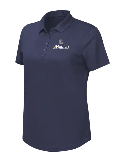 Callaway Womens Birdseye Navy Polo w/Uhealth Logo