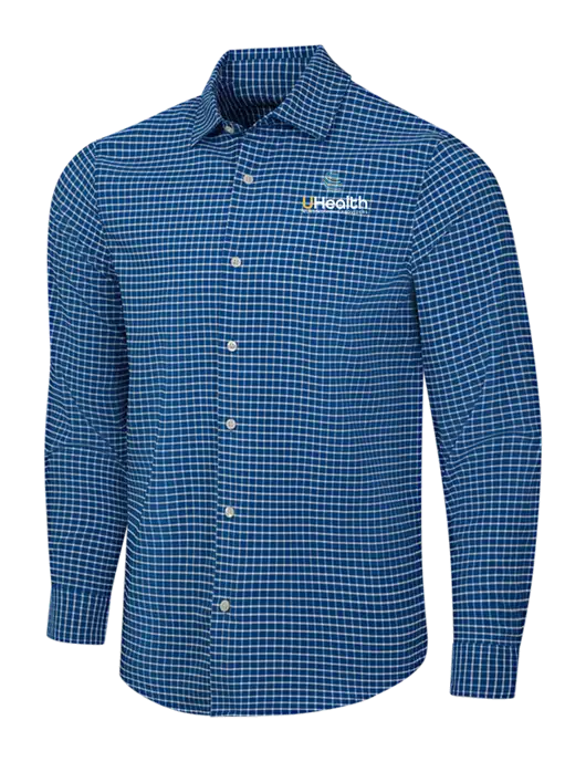 Navy/White City Stretch Shirt w/Uhealth Logo