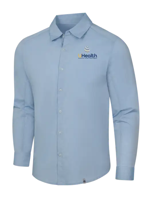 OGIO Light Blue Commuter Woven Shirt w/Uhealth Logo