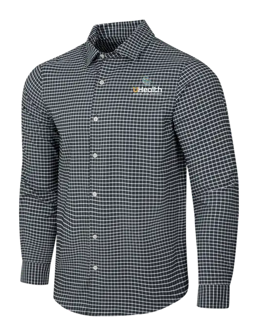 Dark Grey/White City Stretch Shirt w/Uhealth Logo