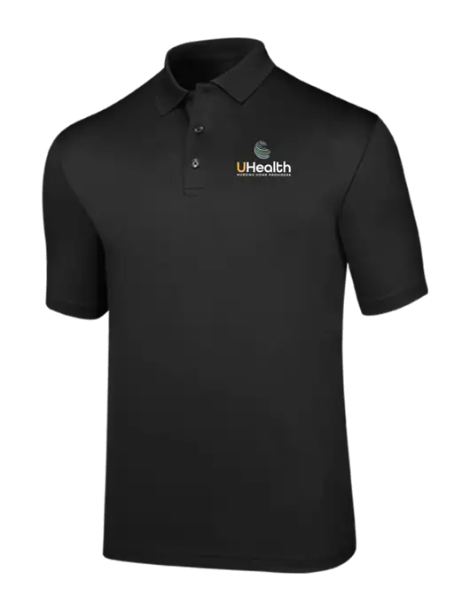 Callaway Opti-Dri Black Chev Polo w/Uhealth Logo