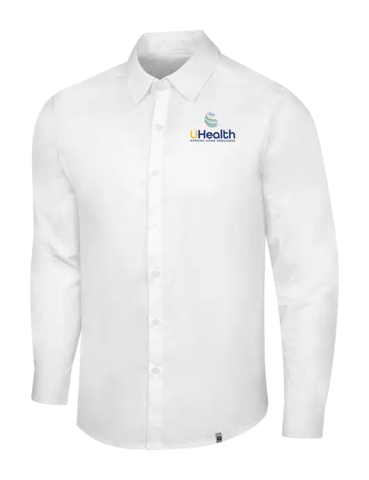 OGIO White Commuter Woven Shirt w/Uhealth Logo