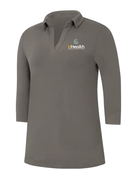 Womens Dark Grey Luxe Knit Tunic w/Uhealth Logo