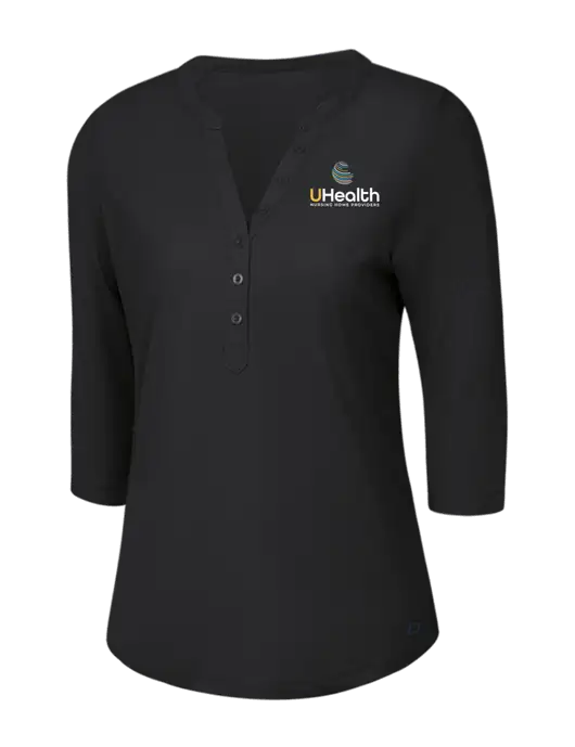 OGIO Blacktop Jewel Henley w/Uhealth Logo