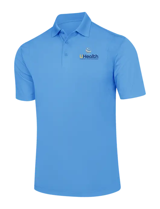 Carolina Blue Micropique Sport-Wick Polo w/Uhealth Logo