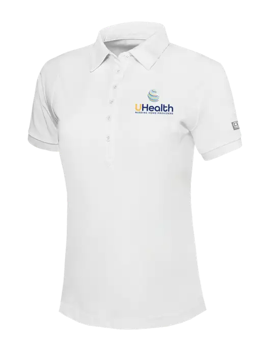 OGIO Womens Bright White Jewel Polo w/Uhealth Logo