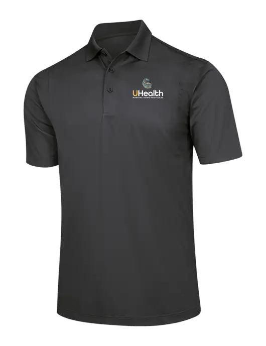 Dark Grey Micropique Sport-Wick Polo w/Uhealth Logo