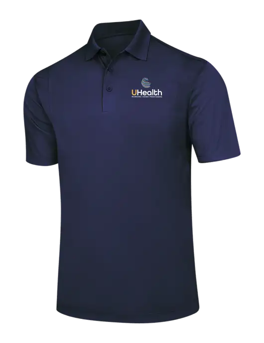 Navy Micropique Sport-Wick Polo w/Uhealth Logo