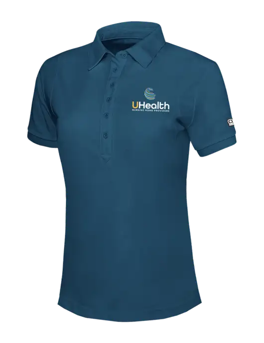 OGIO Womens Light Navy Jewel Polo w/Uhealth Logo