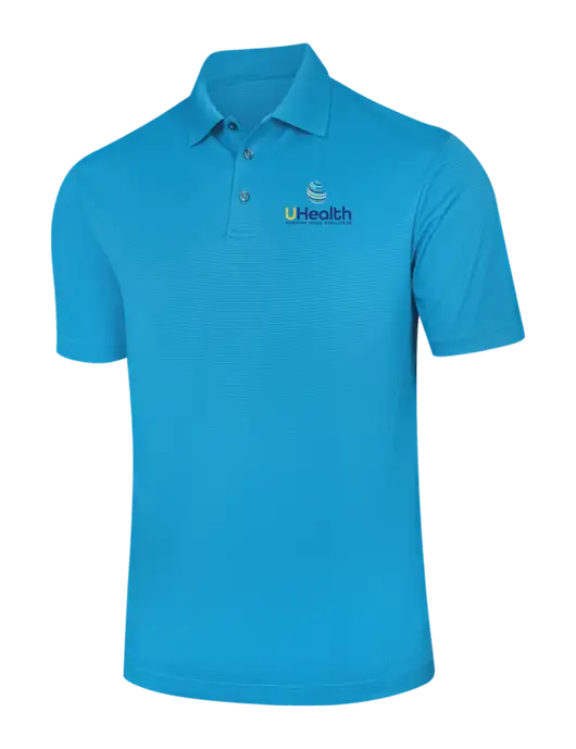 Carolina Blue Performance Fine Jacquard Polo w/Uhealth Logo