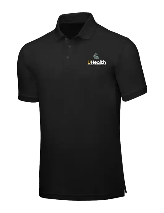 Black Core Classic Pique w/Uhealth Logo