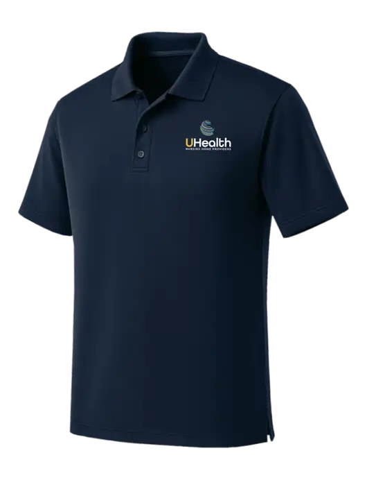 Dark Navy Dry Zone UV Micro Mesh Polo w/Uhealth Logo