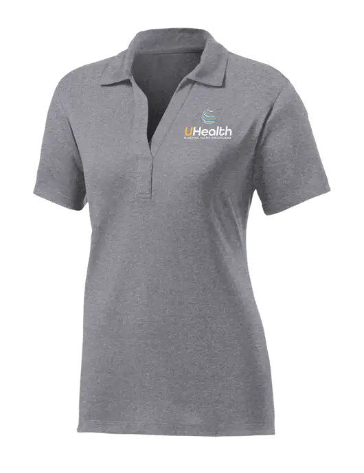 Womens Medium Grey Heather Contender Polo w/Uhealth Logo