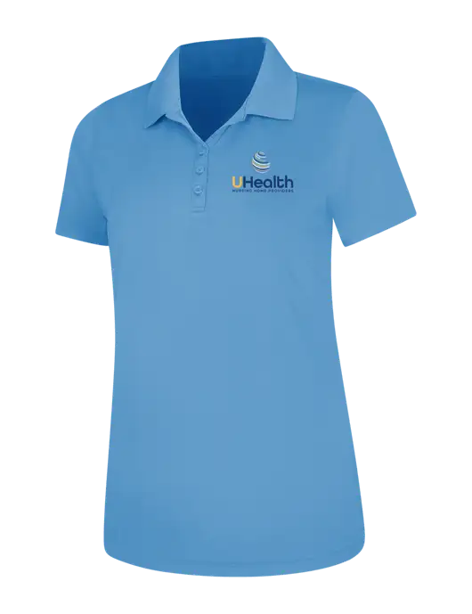 Carolina Blue Womens Dry Zone UV Mesh Polo w/Uhealth Logo