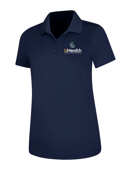 Dark Navy Womens Dry Zone UV Mesh Polo w/Uhealth Logo