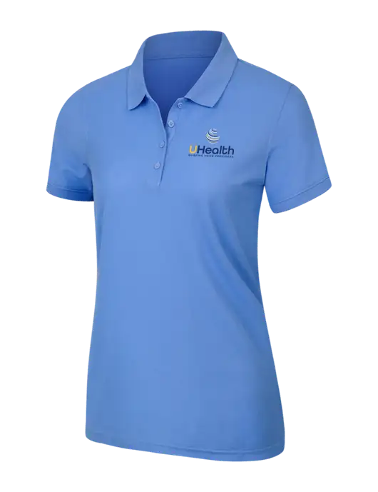 Carolina Blue Womens Core Classic Pique Polo w/Uhealth Logo