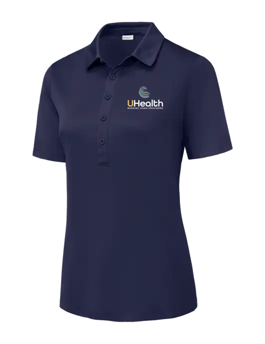 True Navy Womens Posi-UV Pro Polo w/Uhealth Logo