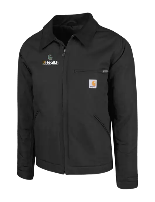 Carhartt Black Duck Detroit Jacket w/Uhealth Logo