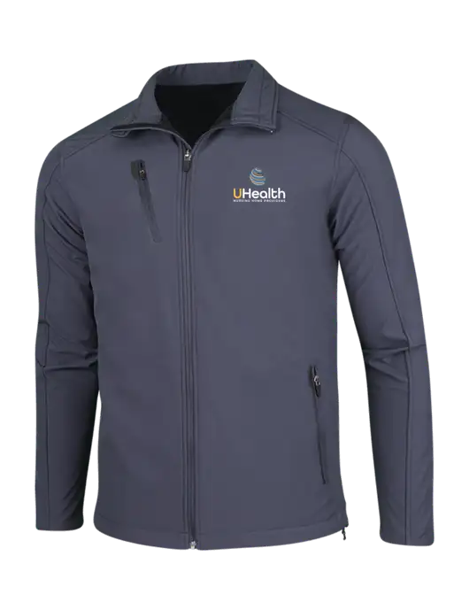 Dark Grey Welded Softshell Jacket w/Uhealth Logo