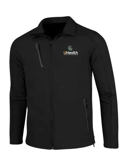 Black Welded Softshell Jacket w/Uhealth Logo