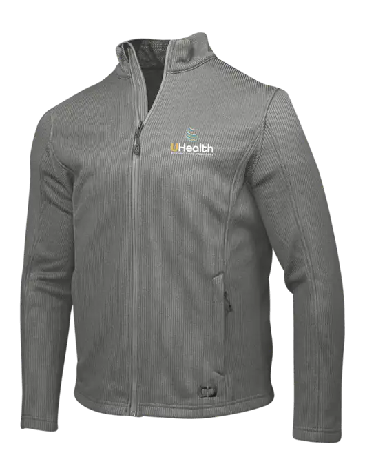 OGIO Medium Grey Grit Fleece Jacket w/Uhealth Logo