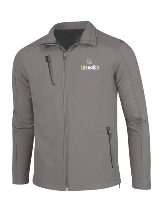 Medium Grey Welded Softshell Jacket w/Uhealth Logo
