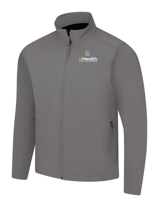 Medium Grey Core Soft Shell Jacket w/Uhealth Logo