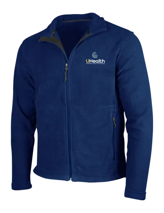Navy Fleece Jacket w/Uhealth Logo