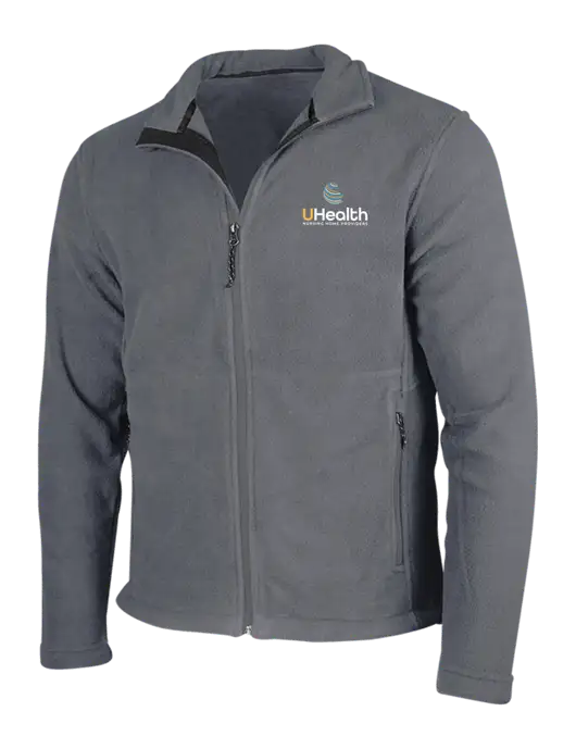 Medium Grey Fleece Jacket w/Uhealth Logo