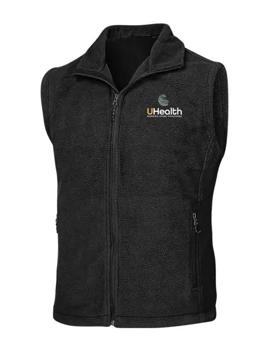 Black Fleece Vest w/Uhealth Logo
