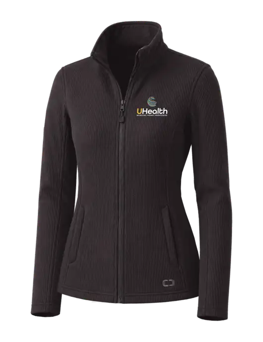 OGIO Blacktop Womens Grit Fleece Jacket w/Uhealth Logo