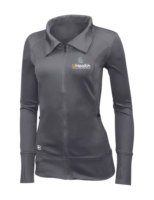 OGIO Dark Grey Womens Endurance Fulcrum Full-Zip w/Uhealth Logo
