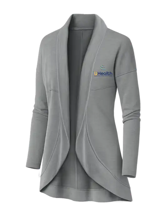 OGIO Light Grey Heather Womens Luuma Cocoon Fleece w/Uhealth Logo
