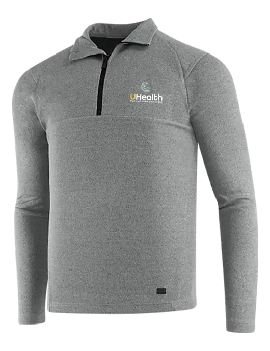 OGIO Petrol Grey Heather Transition 1/4 Zip Pullover w/Uhealth Logo