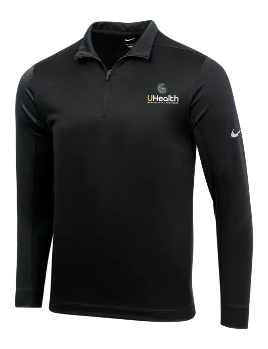 NIKE Black Dry 1/2 Zip Cover-Up w/Uhealth Logo