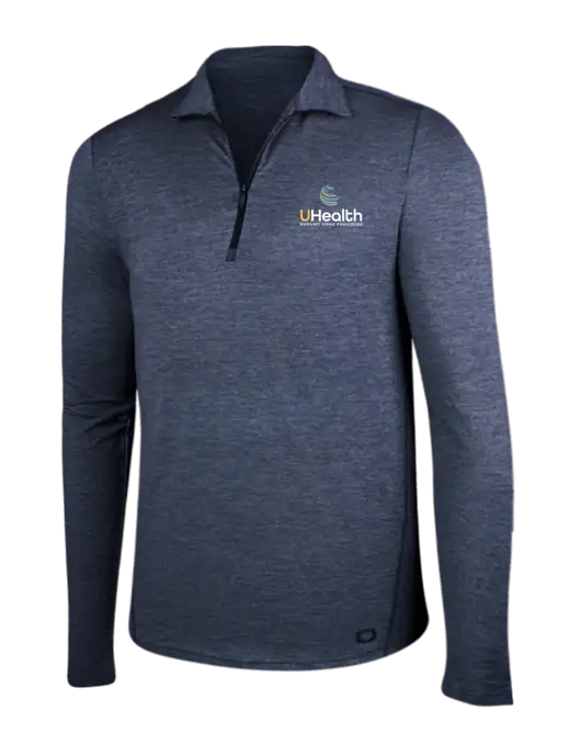 OGIO Blue Indigo Heather Endurance Force 1/4 Zip w/Uhealth Logo