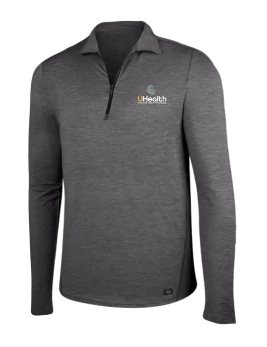 OGIO Gear Grey Heather Endurance Force 1/4 Zip w/Uhealth Logo