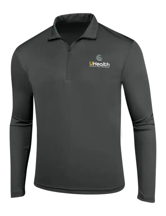 Dark Grey PosiCharge Competitor 1/4 Zip Pullover w/Uhealth Logo