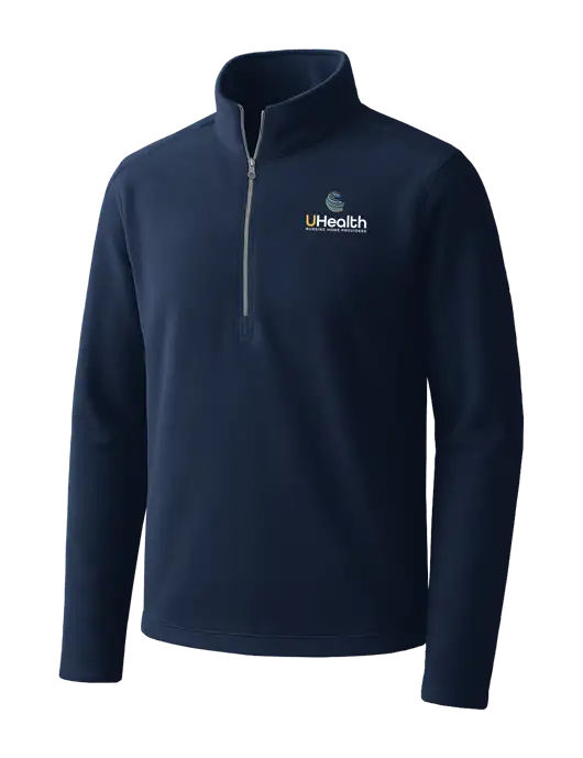 Navy Microfleece 1/2 Zip Pullover w/Uhealth Logo