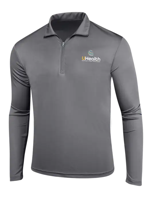 Medium Grey PosiCharge Competitor 1/4 Zip Pullover w/Uhealth Logo