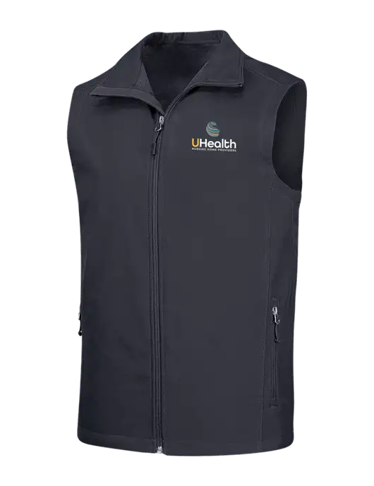 Dark Grey Core Soft Shell Vest w/Uhealth Logo