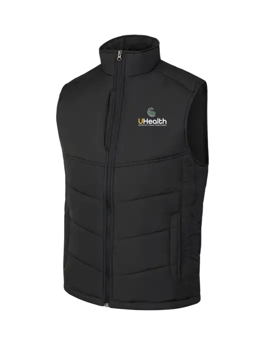 Black/Black Puffy Vest w/Uhealth Logo