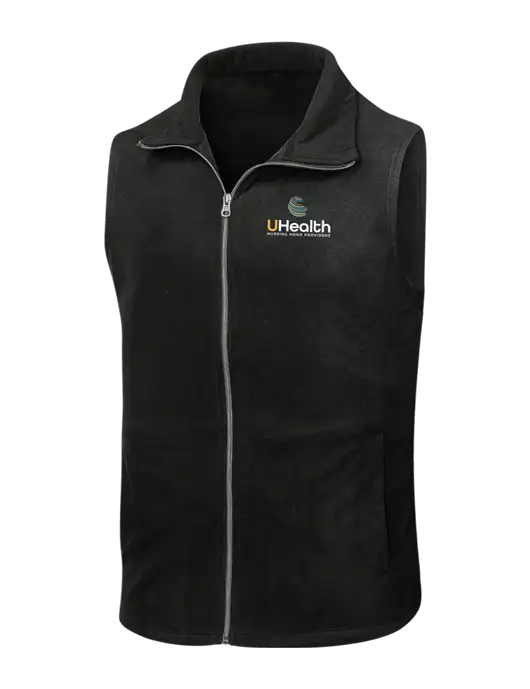 Black Microfleece Vest w/Uhealth Logo