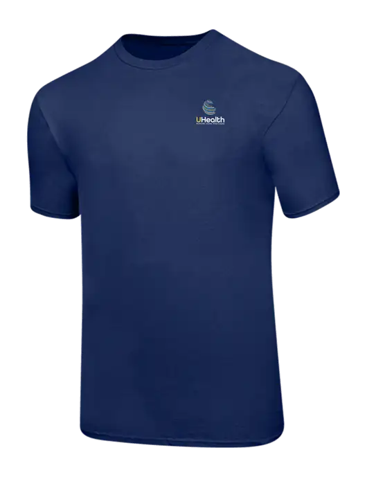 Ring Spun Navy 4.5 oz T-Shirt w/Uhealth Logo