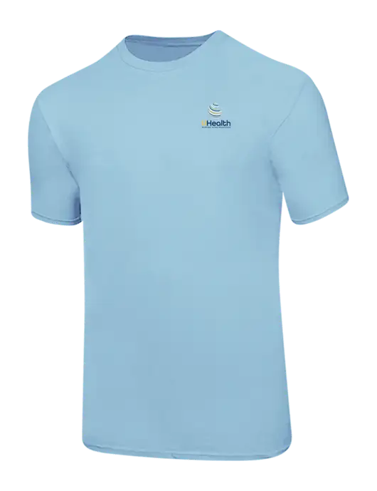 Ring Spun Light Blue 4.5 oz T-Shirt w/Uhealth Logo
