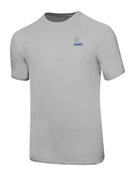 Ring Spun Silver 4.5 oz T-Shirt w/Uhealth Logo