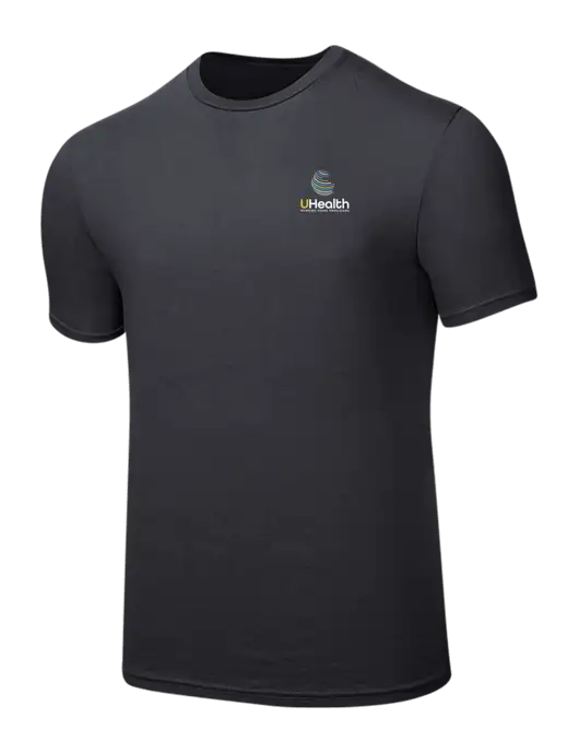 Seriously Soft Charcoal T-Shirt w/Uhealth Logo